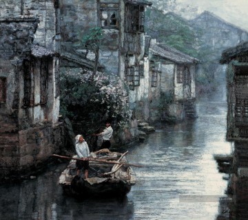  hans peintre - Delta du Yangtsé Pays de l’eau 1984 Shanshui Paysage chinois